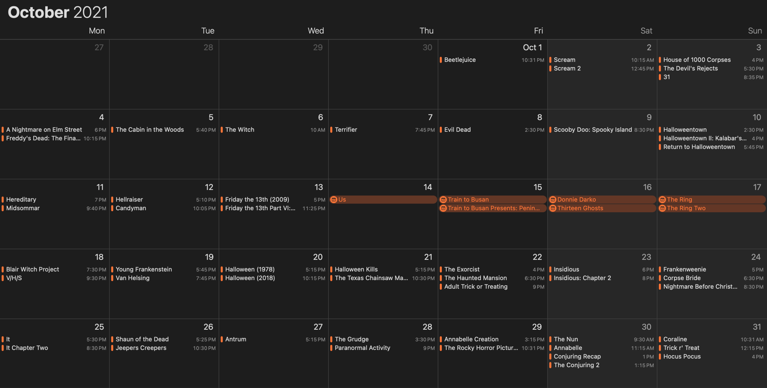 2021 'Weening Calendar